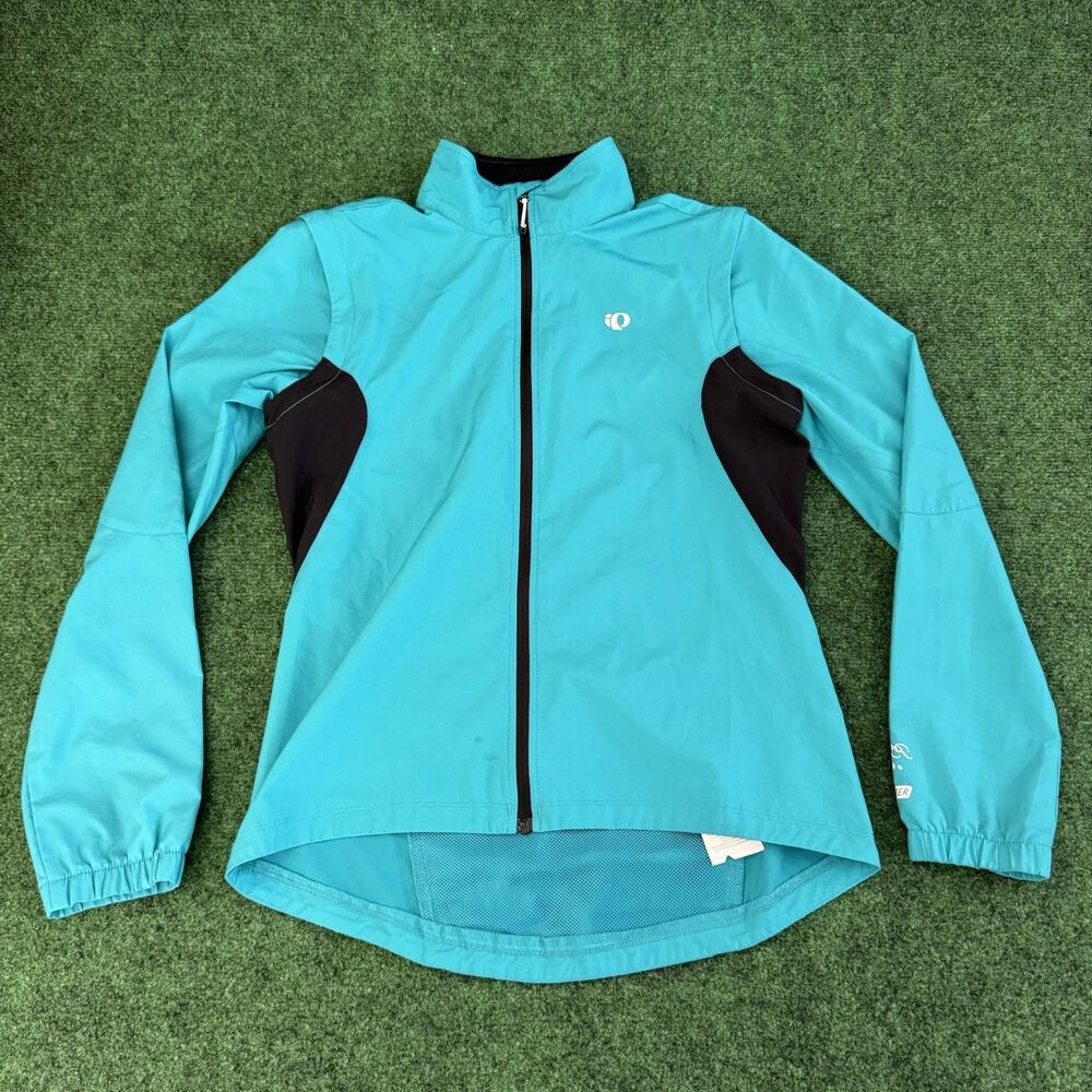 Women's Pearl Izumi Select Series Cycling Jacket Zip Off Sleeves M Medium Aqua